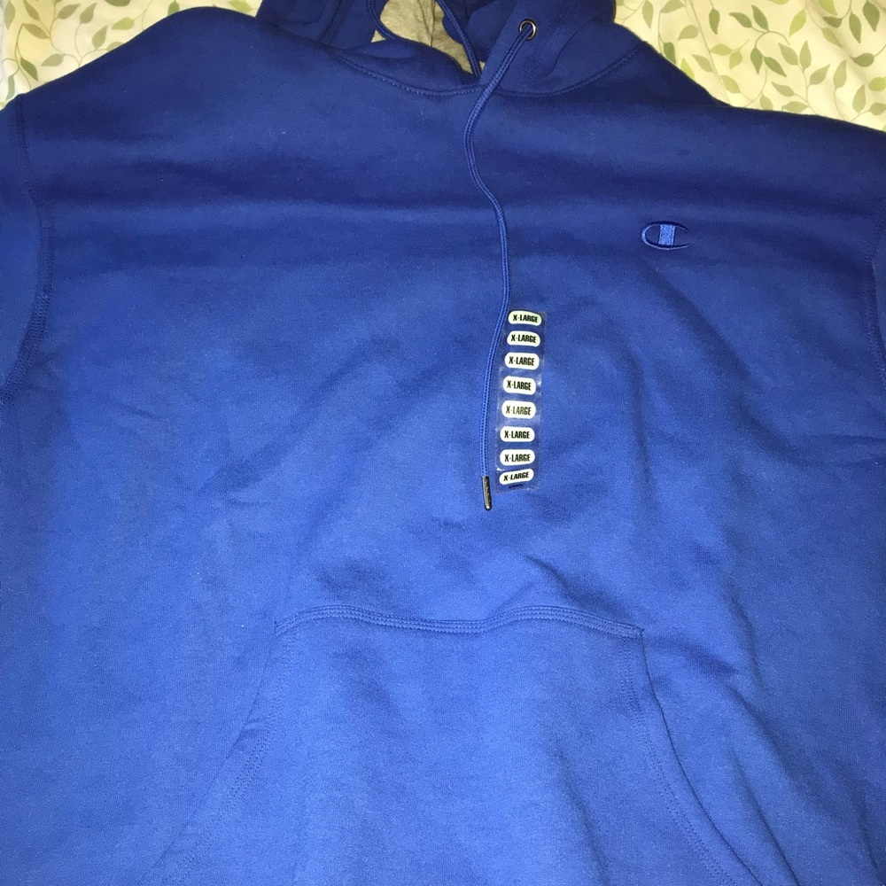 All blue champion hoodie